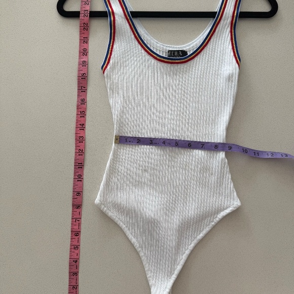 Ribbed Tanktop Multi-Coloured Bodysuit - Picture 3 of 5